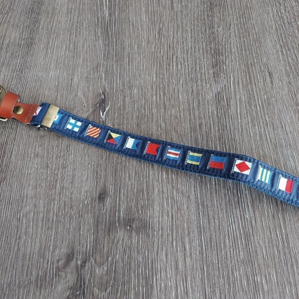 Vintage Nautical Themed Men's Belt with Solid Brass Sailboat Buckle 52